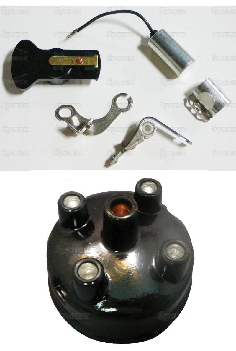 Kit de afinación y tapa de Ignition para distribuidor Autolite, se adapta a muchos tractores Massey-FergusonHarris, Case y Cockshutt de 4 cillos