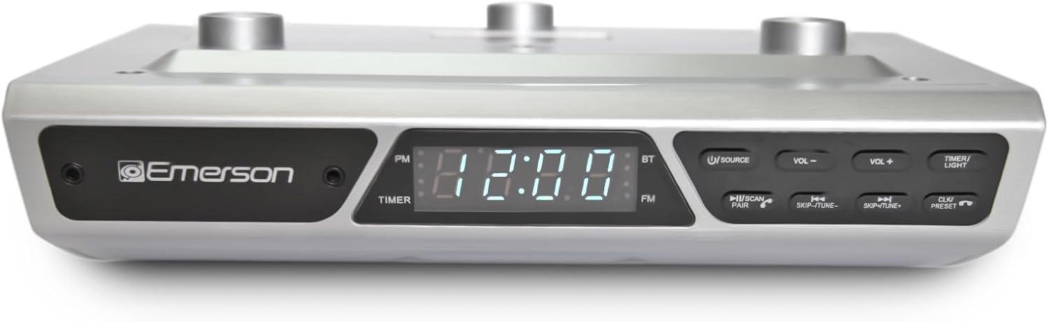 Emerson Altavoz Bluetooth EKR-1000 bajo el gabinete con radio FM