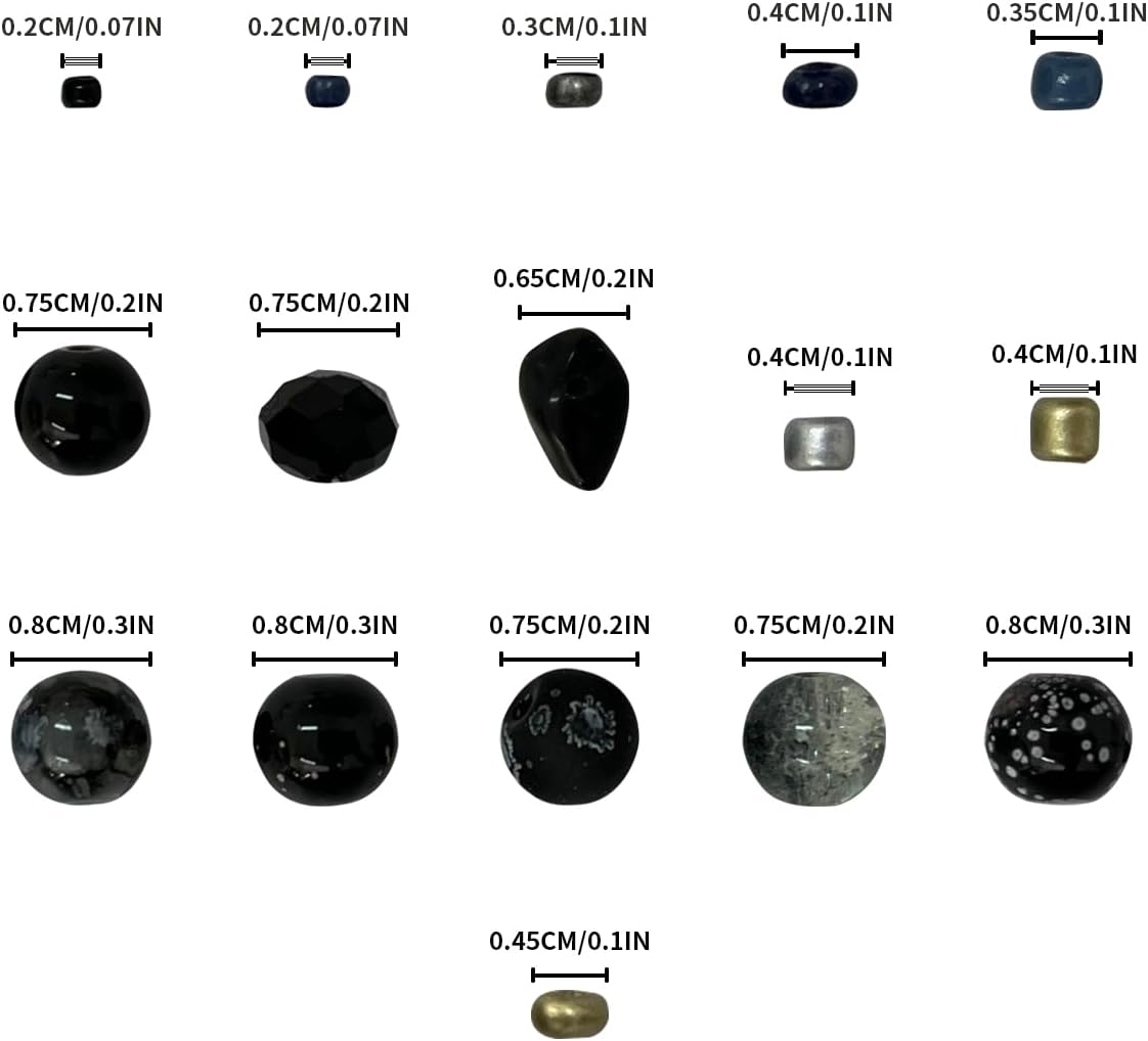 600 cuentas de cristal espaciadoras para hacer pulseras y joyas, cuentas Rondelle facetadas de obsidiana de 0.315 pulgadas con agujero para