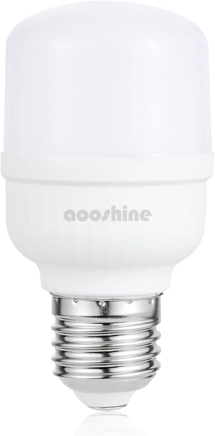 aooshine Q50 Bombilla LED regulable  Bombilla LED blanca cálida de 3000 K, base E26 estándar, 1 paquete, 650 lúmenes, 120 voltios y 6 vatios