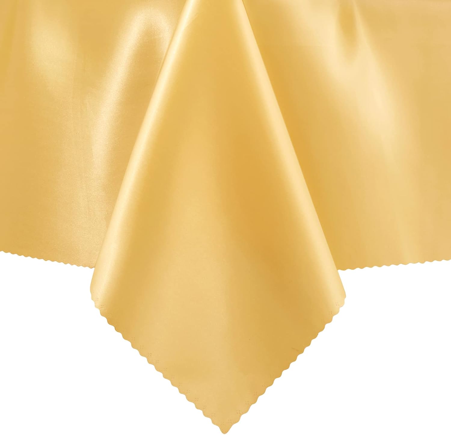 SiinvdaBZX Paquete de 4 manteles de satén dorado de 108 x 54 pulgadas, manteles de comedor suaves y brillantes para mesa rectangular de 6 pies,