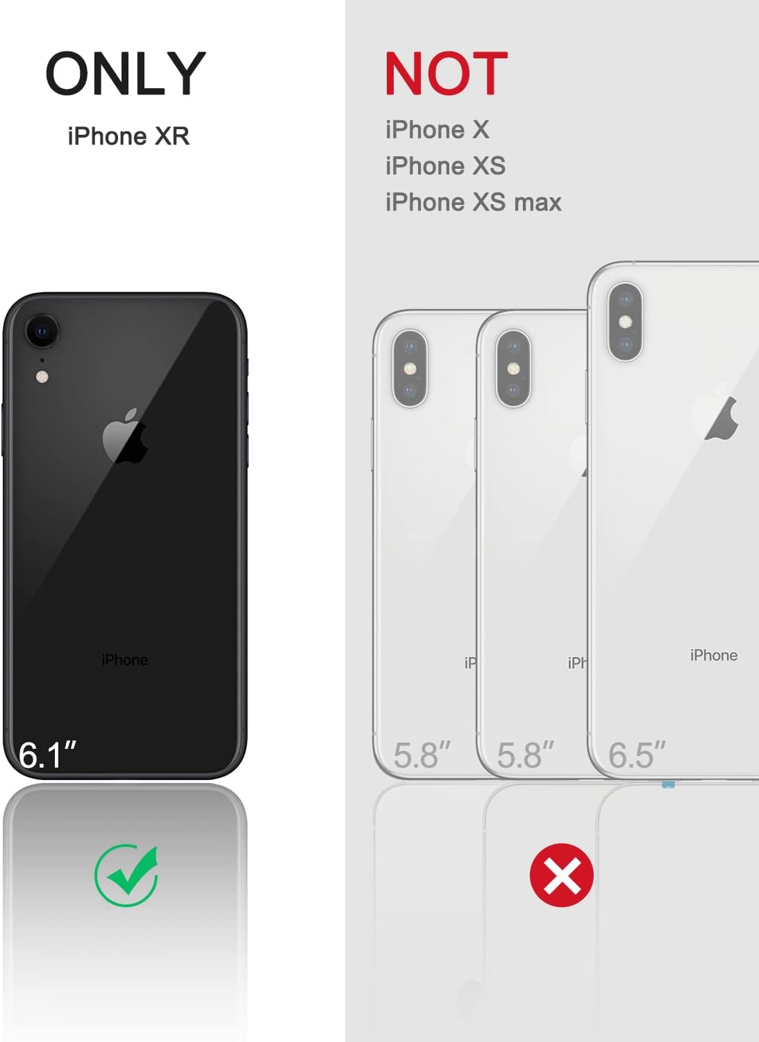 Dexnor Funda para iPhone XR, Protector de pantalla y soporte integrados Protección de grado militar resistente a prueba de golpes para iPhone XR,
