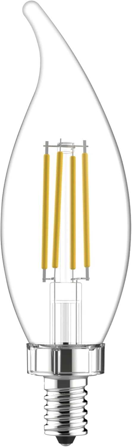 GE Refresh – Bombillas LED HD, 60 vatios, luz diurna, bombillas decorativas, transparente, base pequeña (paquete de 2)