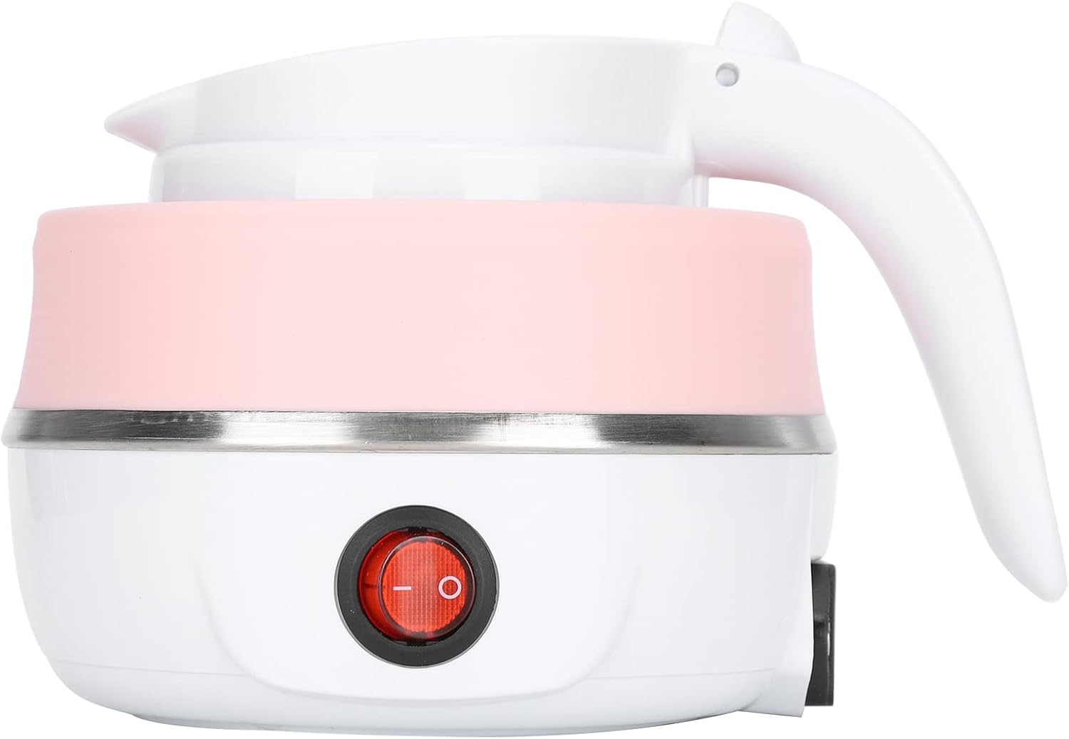 Hervidor eléctrico pequeño plegable portátil, hervidor de té eléctrico plegable de silicona para acampar, fácil de almacenar 400 W enchufe de EE.