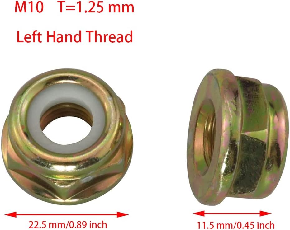 3 piezas M10x1.25 de mano izquierda collar de rosca tuerca reemplazo para cuerda Pivotrim universal cortador cepillo cortador cabeza engranaje