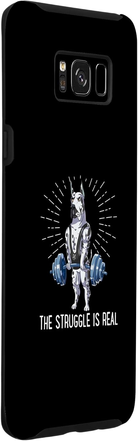 Galaxy S8+ Struggle Is Real Dogo Argentino Deadlift Fitness Case