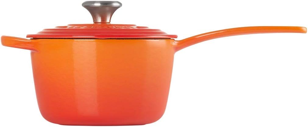 Le Creuset Juego de utensilios de cocina de hierro fundido esmaltado de 5 piezas SS Knob Condo – Llama