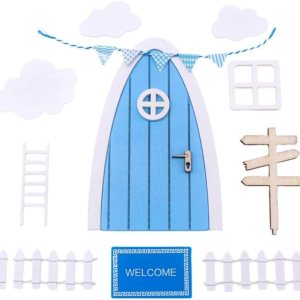 Mini puerta de madera de Navidad elfo niña hada puerta casa accesorios dientes hadas puerta kit pequeño decoración de Navidad al aire libre Mini puerta de madera de Navidad elfo niña hada puerta casa accesorios dientes hadas puerta kit pequeño decoración de Navidad al aire libre