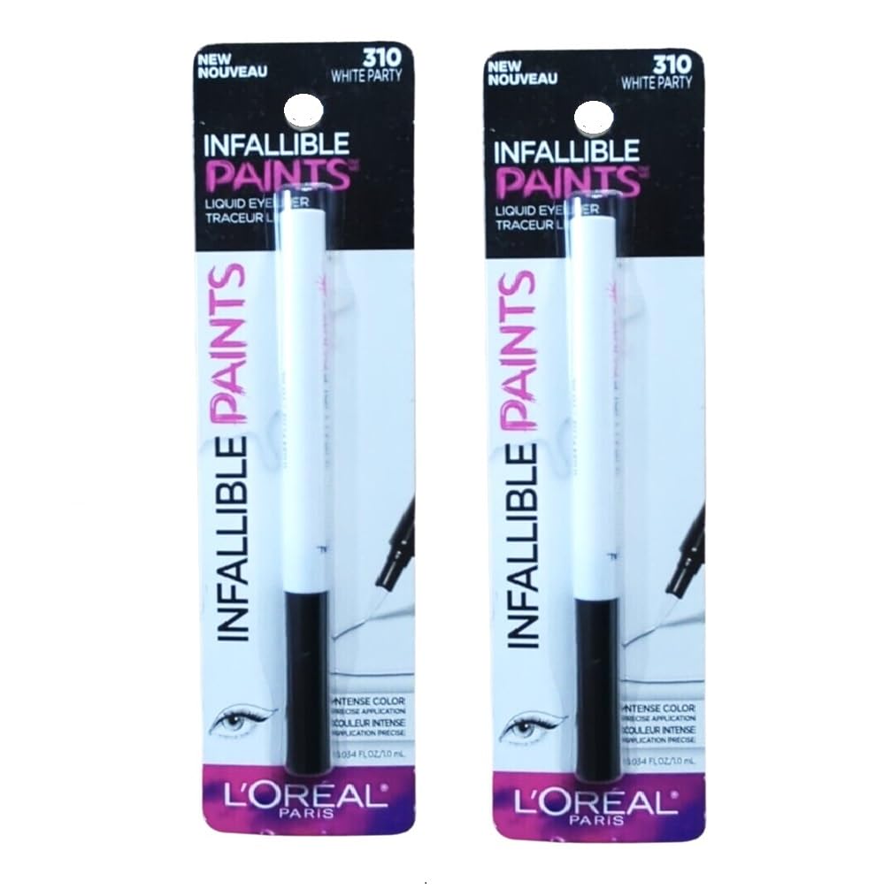 L’Oreal Paris Infallible Paints – Delineador de ojos líquido, color blanco Party 310