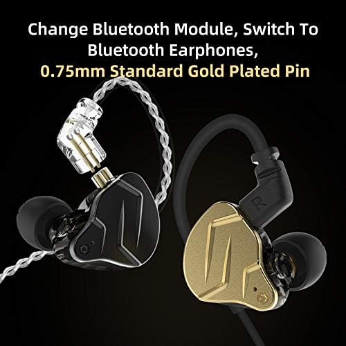 KZ ZSN Pro X – Auriculares intrauditivos 1BA con controlador dual 1DD con cable con cancelación de ruido con graves profundos estéreo con 3.5