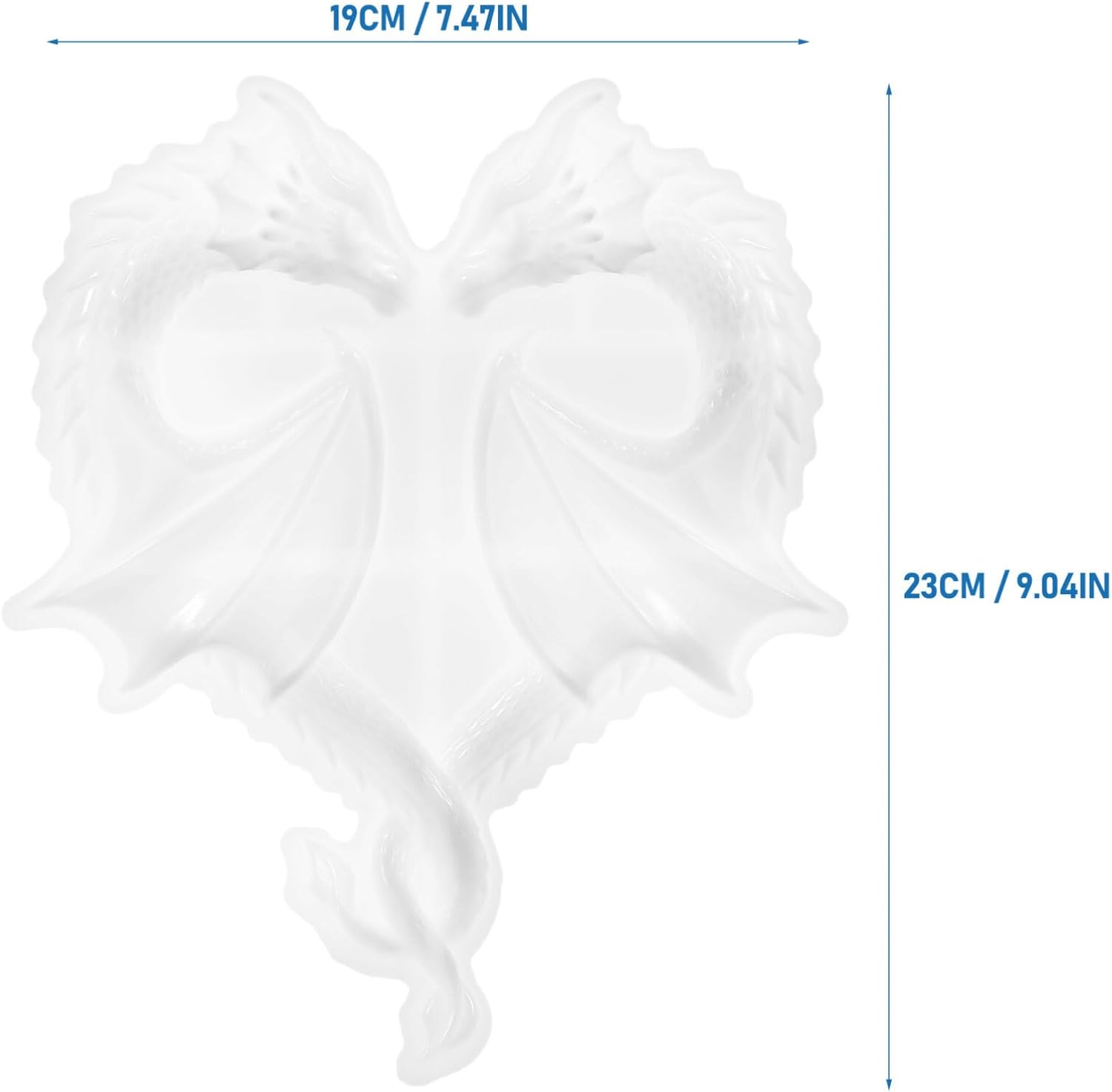 EXCEART Molde de silicona de dragón 3D, molde de resina de corazón de dragón doble, molde de fundición en forma de dragón para manualidades,