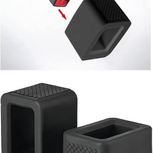 Soporte de hebilla de cinturón de silicona, 2 piezas, color negro, hace que sea más conveniente para ti sujetar el cinturón de seguridad (negro) Soporte de hebilla de cinturón de silicona, 2 piezas, color negro, hace que sea más conveniente para ti sujetar el cinturón de seguridad (negro)