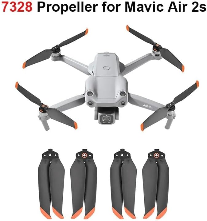 XNasu 124 Pairs 7328 Propellers for D-JI Mavic Air 2S Quick Release Paddle Blade Replacement Props Wing Spare Parts (Color  1 Pair)