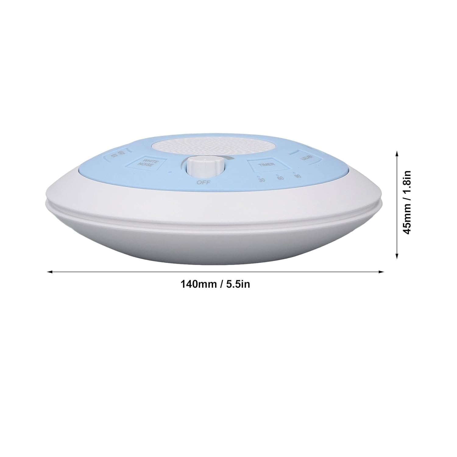 Máquina de sonido de ruido blanco con 8 sonidos relajantes, configuraciones, diseño moderno, ayuda para dormir portátil con apagado automático para