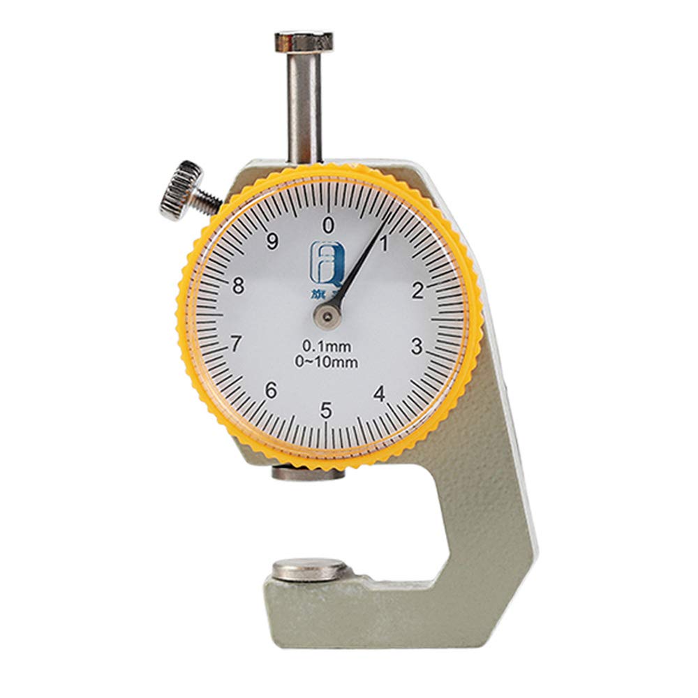 WUTA Medidor de espesor de cuero Herramientas de medición de 0.000-0.394 in0.004 in Medidor de espesor de dial Medidor de papel Probador para tubo