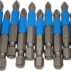10 piezas Phillips Bits Ph2 herramienta eléctrica, juego de puntas de destornillador magnéticas, juego de puntas Phillips antideslizantes de 2 10 piezas Phillips Bits Ph2 herramienta eléctrica, juego de puntas de destornillador magnéticas, juego de puntas Phillips antideslizantes de 2