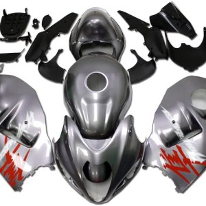Carenado completo de plástico gris rojo apto para 1997-2007 GSXR 1300 Hayabusa Gen1 Molde de inyección ABS Nuevo Aftermarket Carrocería Kit de Carenado completo de plástico gris rojo apto para 1997-2007 GSXR 1300 Hayabusa Gen1 Molde de inyección ABS Nuevo Aftermarket Carrocería Kit de