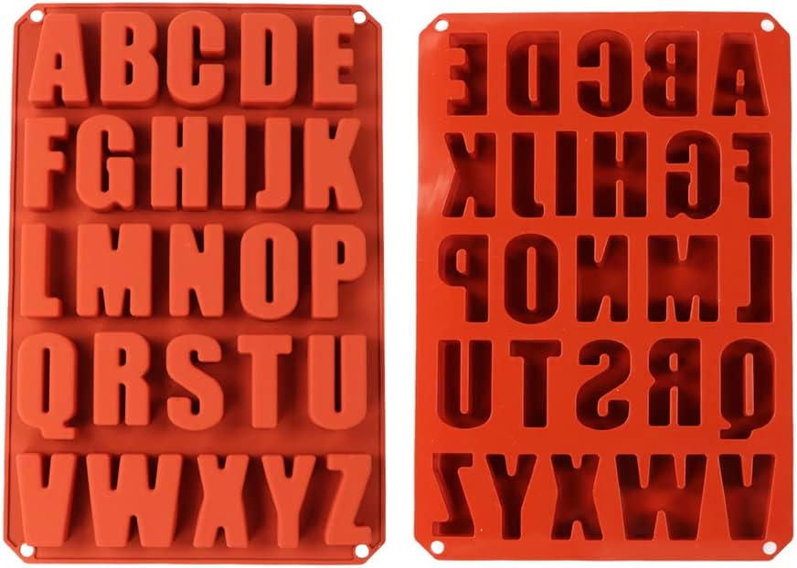 Moldes de silicona del alfabeto para hormigón de cemento mayúscula número molde de resina pastel molde DIY yeso hecho a mano herramientas de