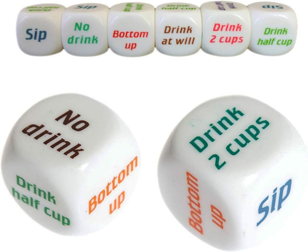 BoBoLing Juego de dados divertidos para beber, juego de decidor, fiesta borracha, frenesí, fiesta, bar, pub, juguetes para fiesta, celebración,