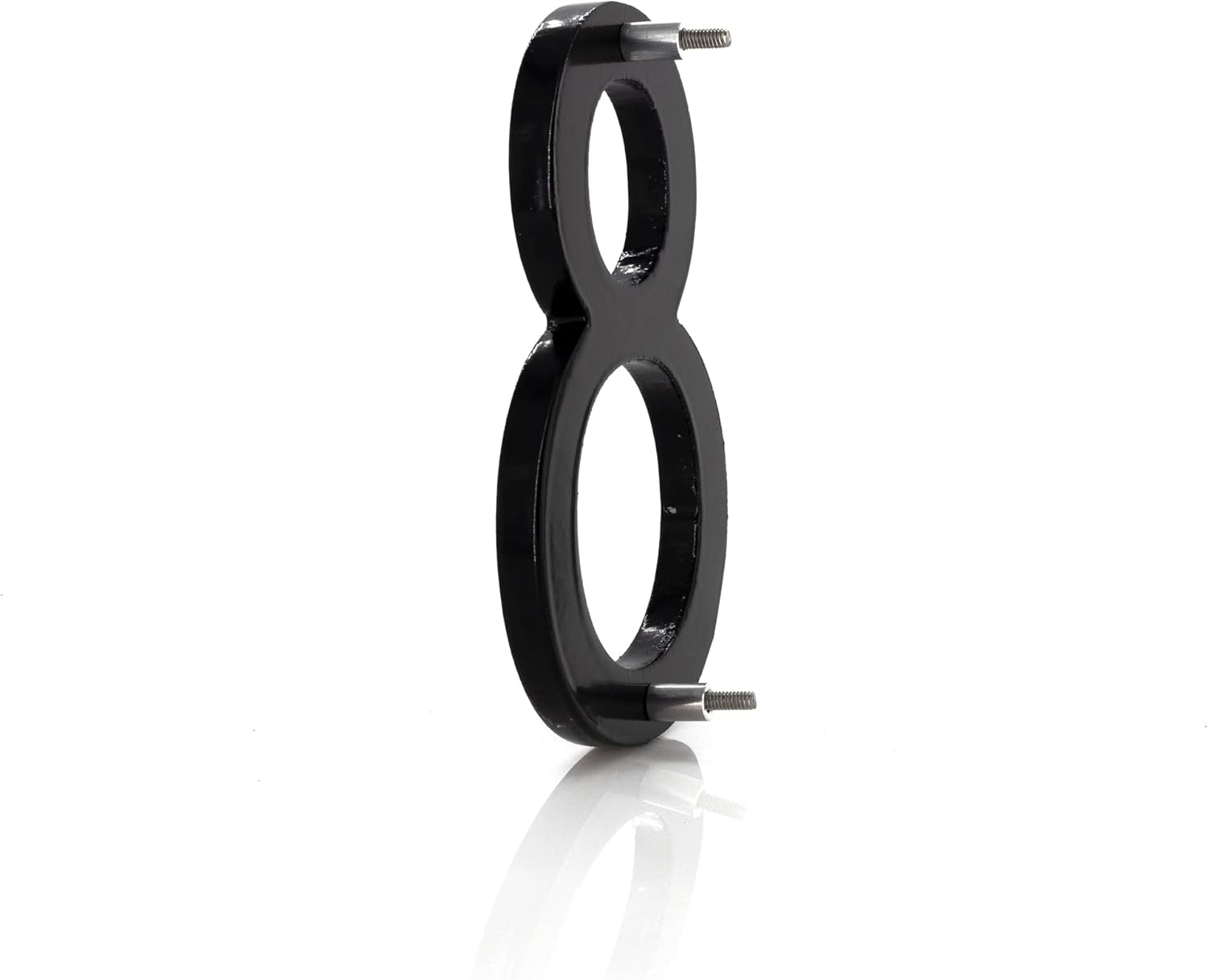 Montague Metal Products MHN-16-F-BK1-8 Números de casa de dirección flotantes modernos de aluminio sólido, 16 pulgadas, negro con recubrimiento en