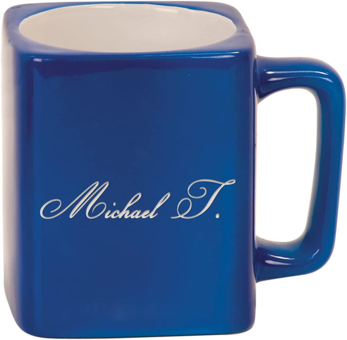 Sofia’s Findings Taza de cerámica cuadrada personalizada de 8 oz. – Taza de café personalizada