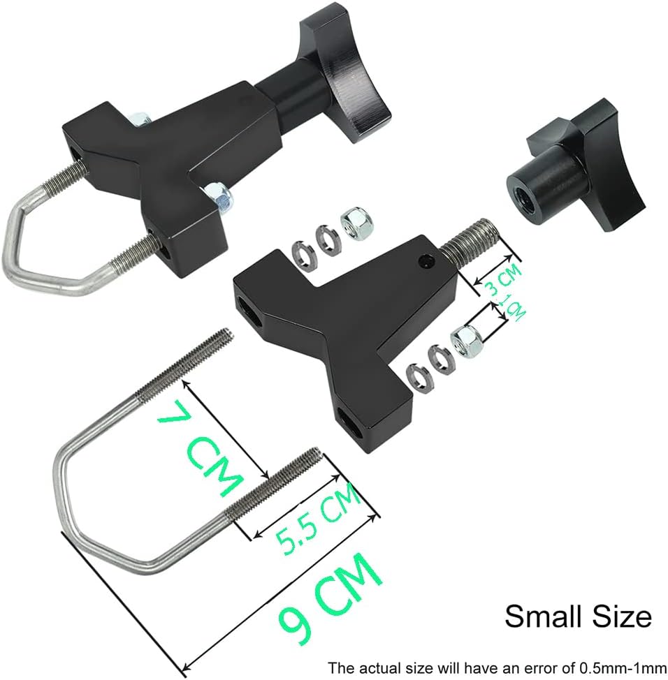 Soporte de tubo de gato de elevación alta de 1-2.5 pulgadas (redondocuadrado) compatible con vehículos, camiones, SUV, RZR Offroad Polaris (negro)