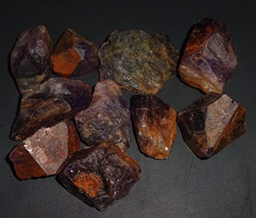 Cacoxenite Raw Cacoxenite Super 7  Sacred 7 AA Grado “Melodies Stone” piedra preciosa curativa de cristal natural en bruto, juego de 10 piezas, Gema