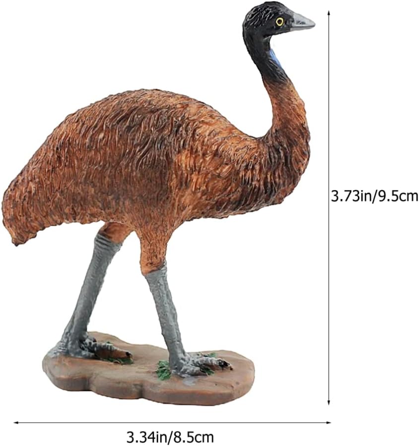 Zerodeko 2 piezas de avestruz ornamento de avestruz simulado juguete de pájaro juguete Scrump felpa avestruz estatua de avestruz decoraciones de