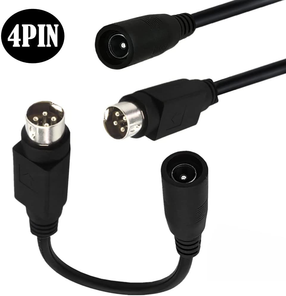 Dafensoy Cable de alimentación DIN macho de 4 pines a 0.217 x 0.083 in hembra, para alimentación de CC para alimentar continuamente dispositivos con