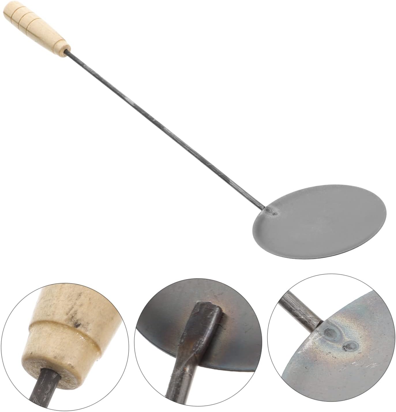Anneome Cuchara para pastel de camarones, roseta escandinava de hierro, molde para galletas, embudo, máquina para pasteles, cuchara de metal para