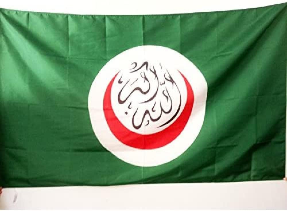Organización de la Cooperación Islámica Bandera 3′ x 5′ para un poste – OIC – banderas musulmanes 35.4 x 59.1 in – Banner 3×5 ft con agujero – AZ