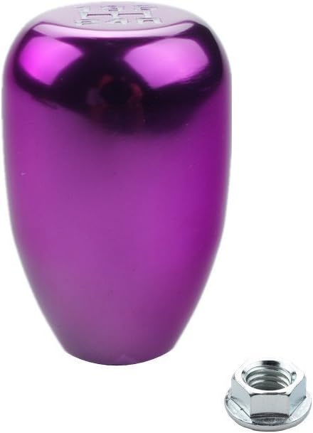DEWHEL Pomo de cambio manual de 5 velocidades M12x1.25 Tornillo en aluminio morado