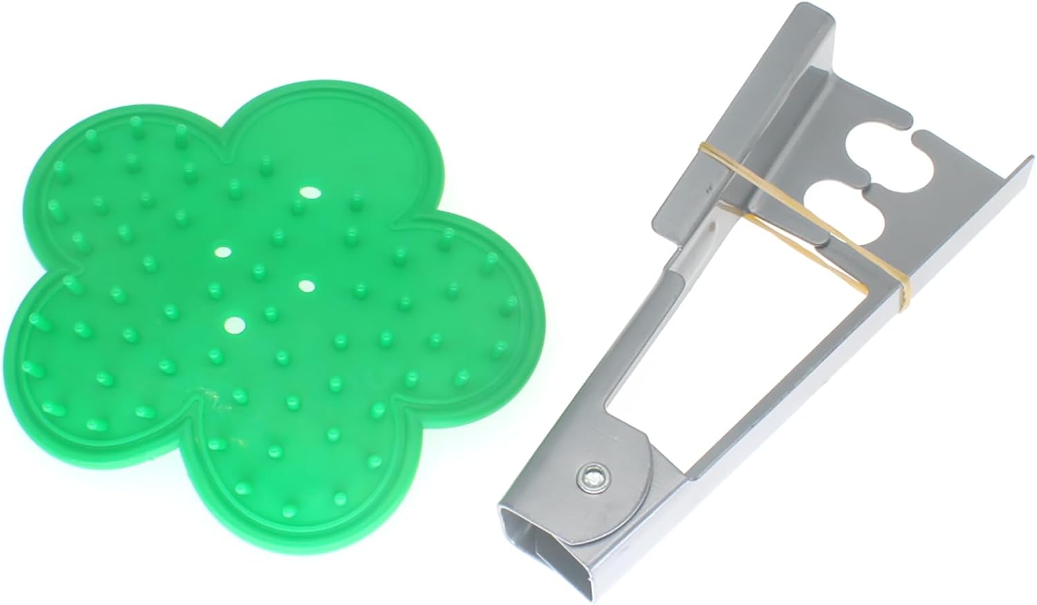 1 Unidades de herramienta de pelado de espinas de hojas de tallo de rosa (verde+plata)