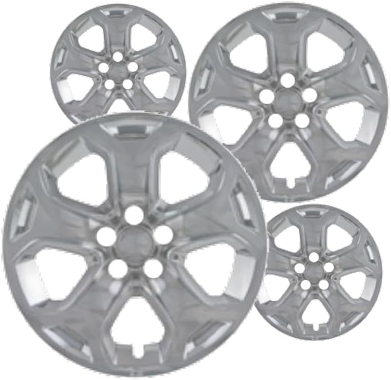 Fuel Rider Juego de cuatro (4) fundas de rueda de ABS cromadas de 18 pulgadas compatibles con ruedas Ford Edge 2011-2014, cubierta de tapa de