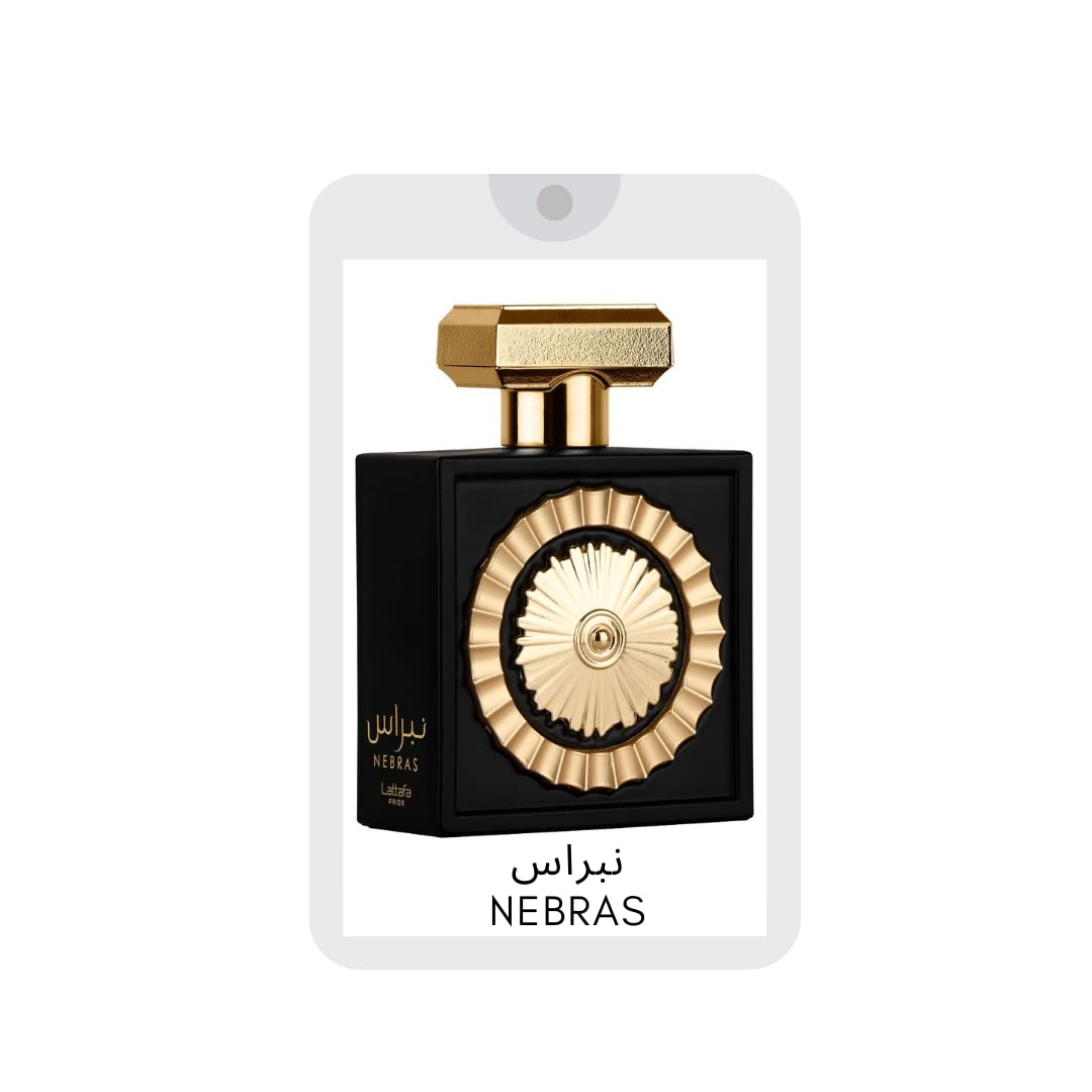 Lattafa Pride EDP Spray 20ML (0.67 oz), colección de perfumes unisex de tamaño de viaje para hombres y mujeres. (0.7 fl oz, Nebras 0.7 fl oz)