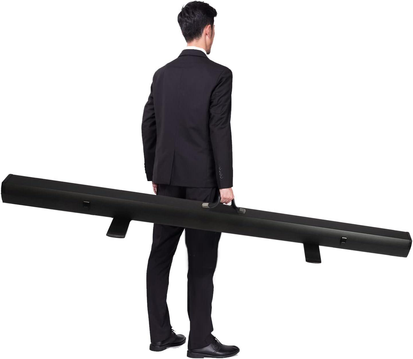 MYOYAY Pantalla de proyector manual de 84 pulgadas 43 4K HD de pie, pantallas de proyección de video portátil y retráctil, pantallas de película