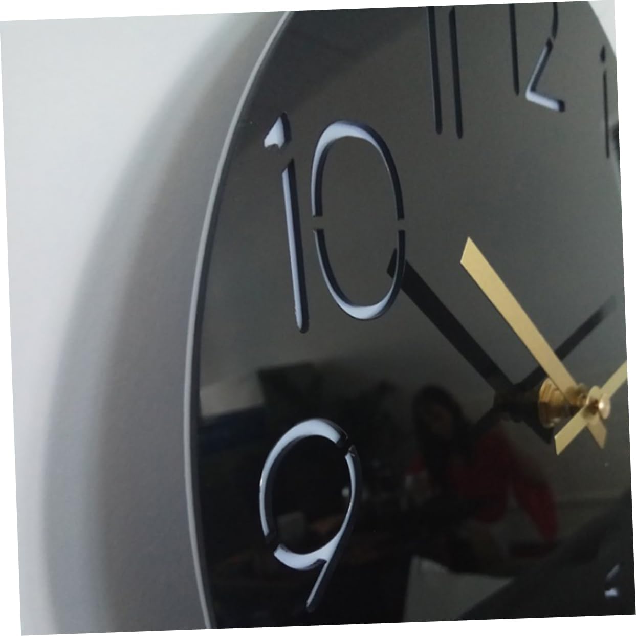 HOMSFOU Reloj redondo para decoración de habitación para adolescentes y niñas, reloj de pared, reloj silencioso con números arábigos, decoración