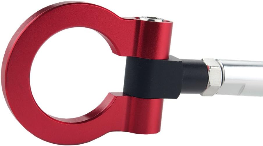 Dewhel JDM Gancho de remolque de aluminio, delantero, para Scion, Subaru, Impreza y Toyota., Rojo