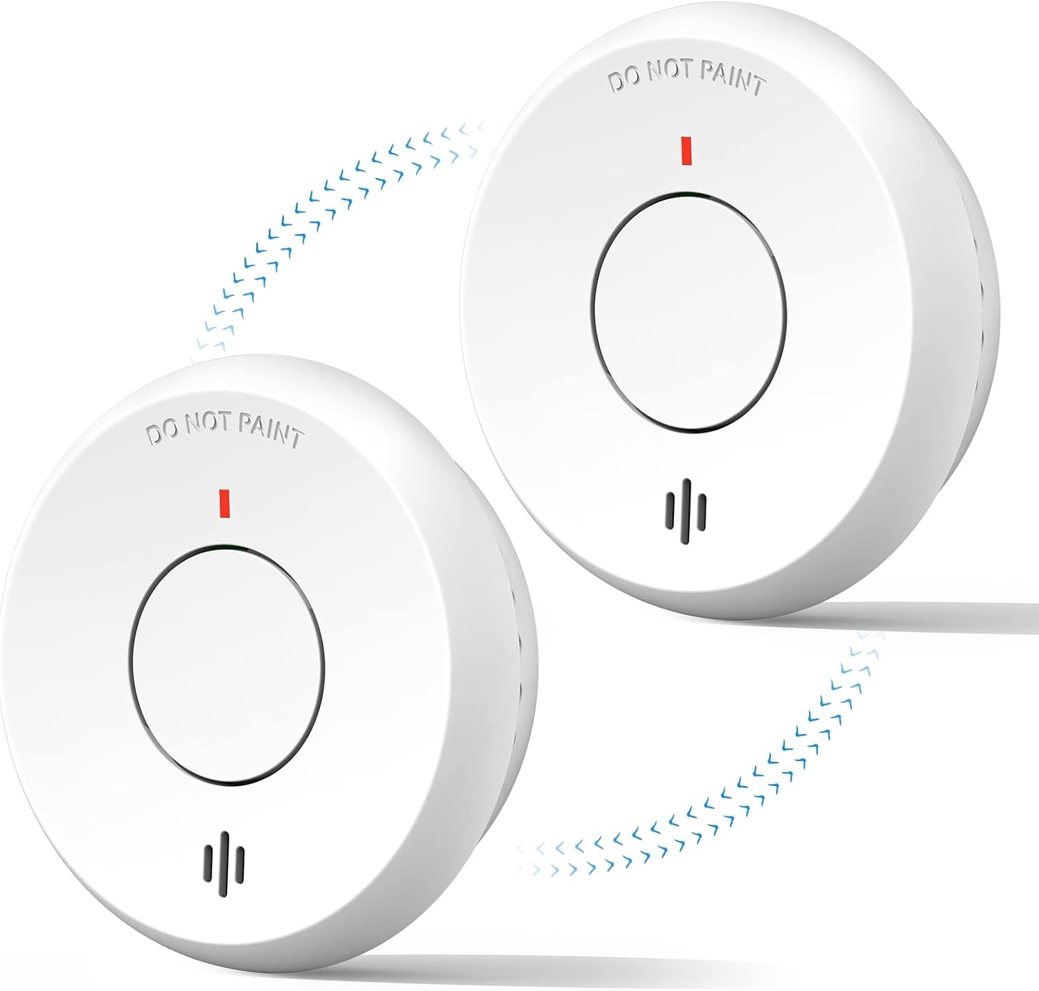 Putogesafe Detector de humo inalámbrico interconectado, alarma de humo con 10 años de duración de la batería, alarma contra incendios con botón
