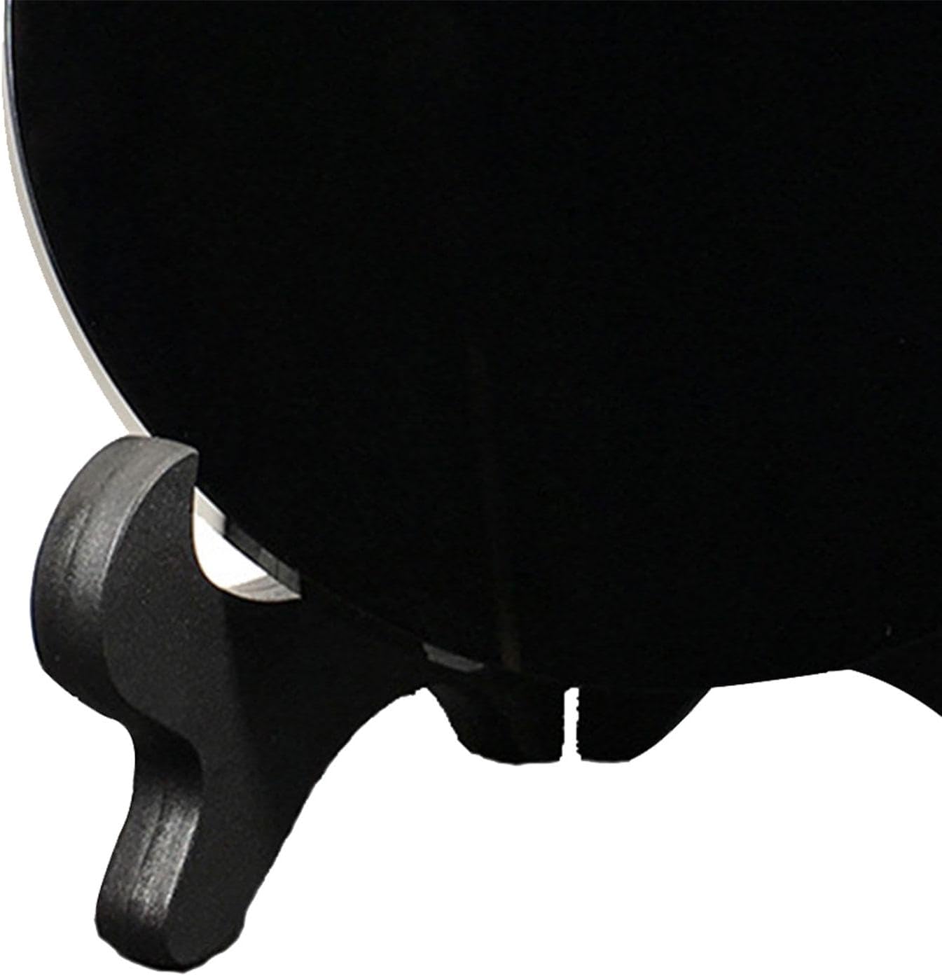 Colaxi Disco de obsidiana negra Feng Shui espejo para escritorio con soporte de bolsillo de obsidiana espejo rascador para decoración del hogar de
