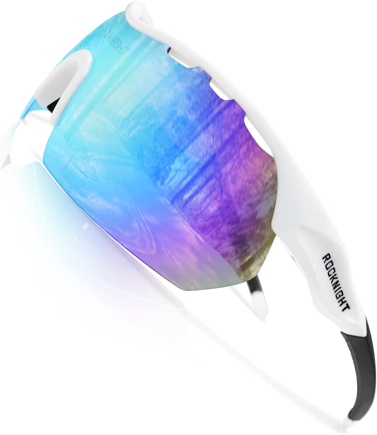 ROCKNIGHT HD polarizado deportes gafas de sol ciclismo conducción béisbol al aire libre ultraligero TR90 marco lente grande