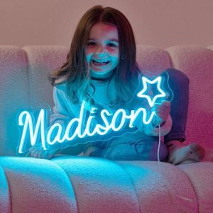 HUMPBACK Letreros de luces de neón personalizados para decoración de pared, letreros de neón LED regulables personalizables, letrero de nombre HUMPBACK Letreros de luces de neón personalizados para decoración de pared, letreros de neón LED regulables personalizables, letrero de nombre