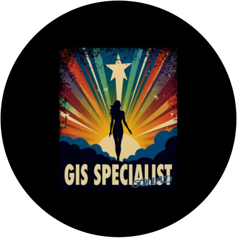 GIS Specialist Funny Female Hero Job Women PopSockets Standard PopGrip