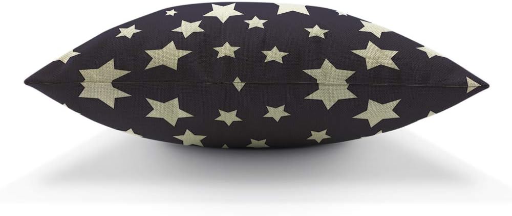 AOYEGO Funda de almohada con diseño de estrellas sin costuras, con forma de Estados Unidos, silueta repetida, funda de almohada azul marino, 18 x 18