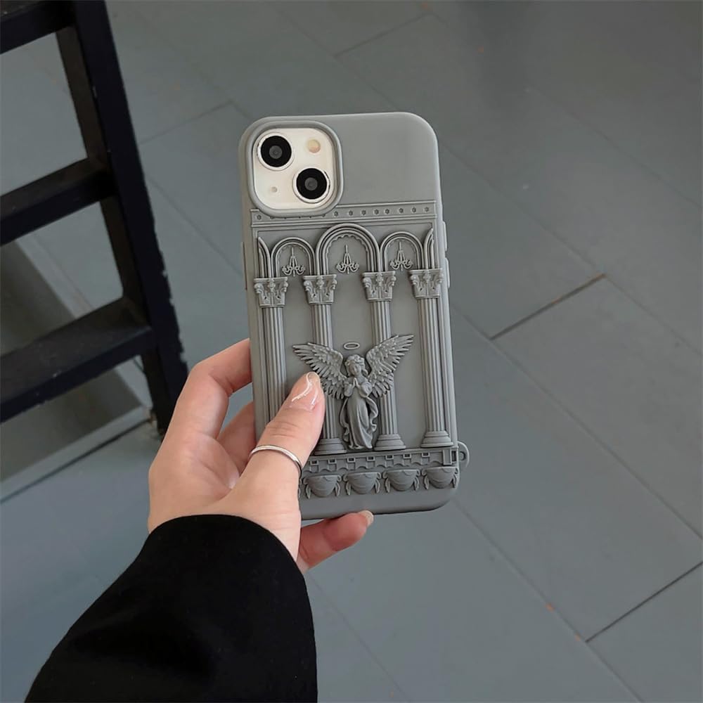 Fashion Art – Funda de teléfono con diseño de ángel de oración compatible con iPhone 14 Pro Max, funda protectora de silicona a prueba de golpes