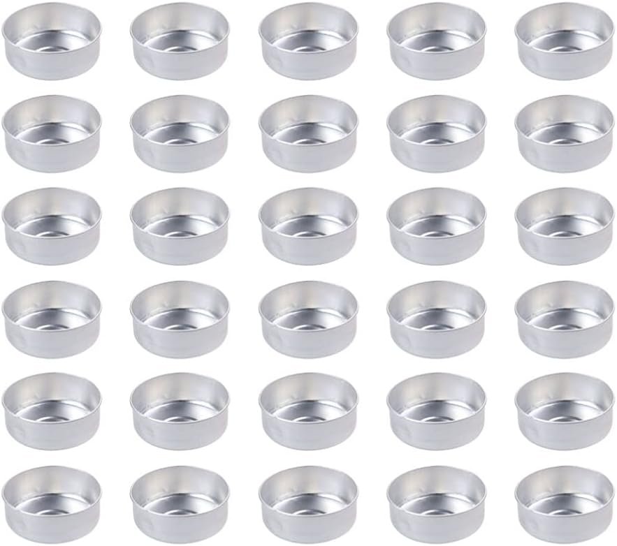 SEWACC 300 piezas de latas de luz de té de aluminio, vasos de cera para velas, caja vacía, lata de té de metal, recipiente para hacer velas