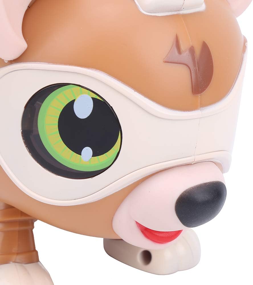 Zerodis Robot electrónico de juguete para perro, robot inteligente con control de voz y sensor de tacto interactivo para niños, niñas, niños (marrón)