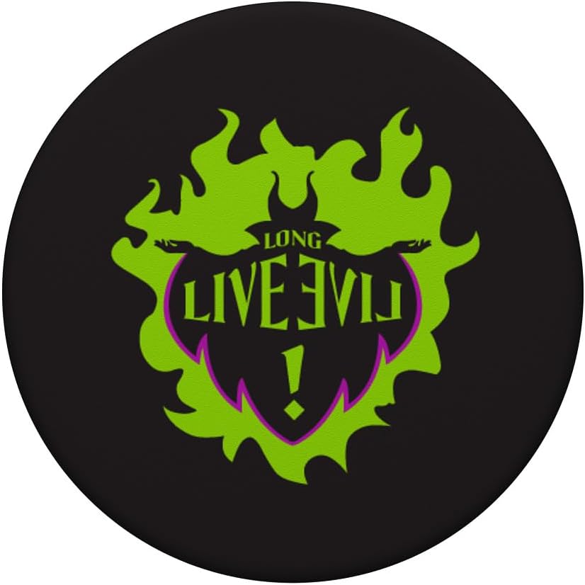 Disney Descendants Maleficent Long Live Evil – PopSockets Grip and Stand para teléfonos y tabletas, Negro