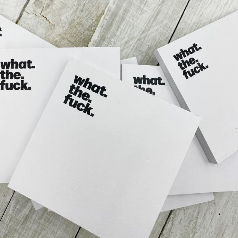 Fresh Outta Fucks – Juego de notas adhesivas y bolígrafo, divertidos suministros de oficina, regalos de elefante blanco para amigos, compañeros de