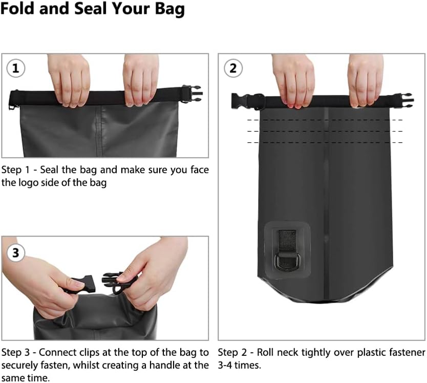 Forbidden Road – Bolsa impermeable, disponible en 2 L, 5 L, 10 L, 15 L y 20 L, incluye correas ajustables de hombro para kayak, lancha, campamento